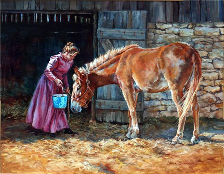 美国Sharon Standridge西牧风情油画作品欣赏