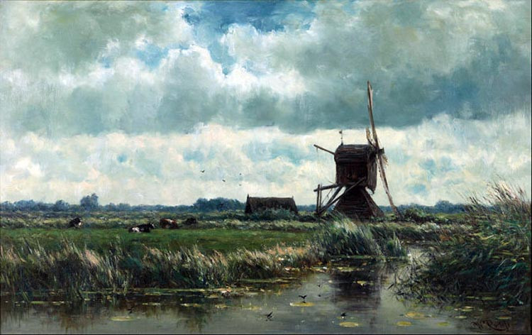 荷兰Willem Elisa Roelofs风景油画壁纸