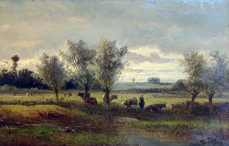 荷兰Willem Elisa Roelofs风景油画壁纸