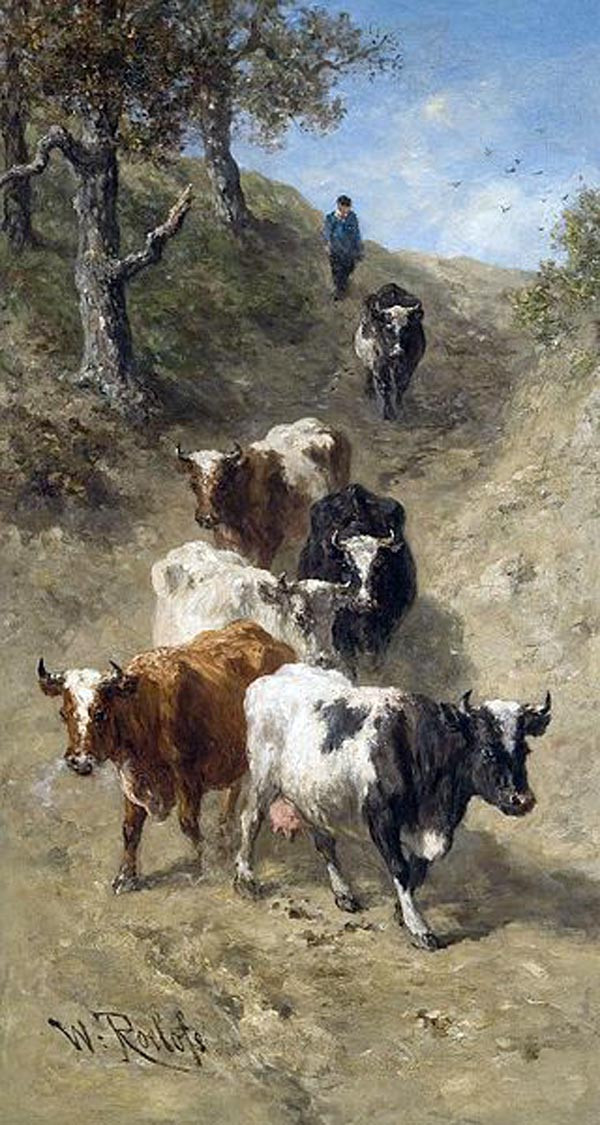 荷兰Willem Elisa Roelofs风景油画壁纸