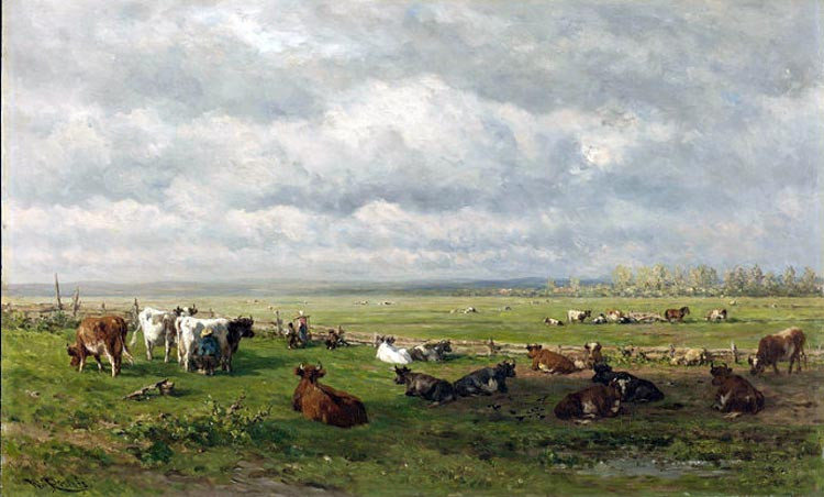 荷兰Willem Elisa Roelofs风景油画壁纸