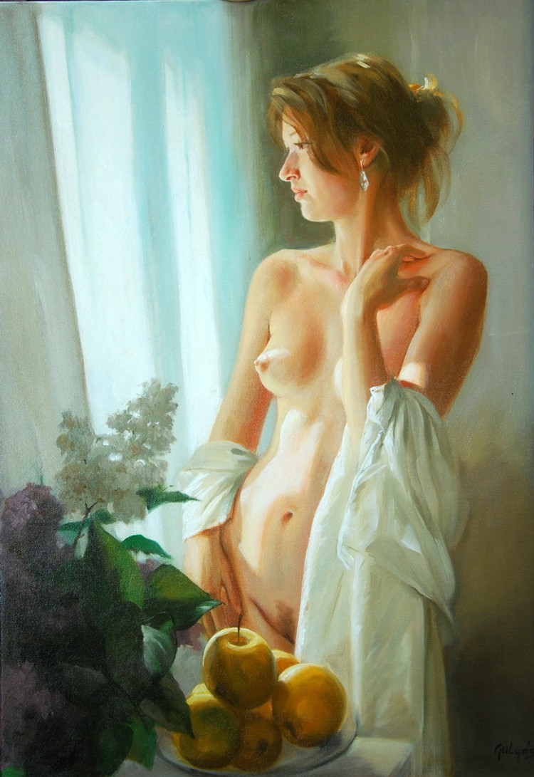 匈牙利Laszlo Gulyas人物油画作品欣赏