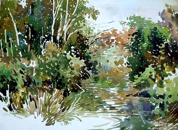 马百齐水彩画