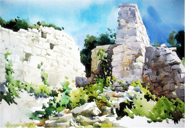 马百齐水彩画