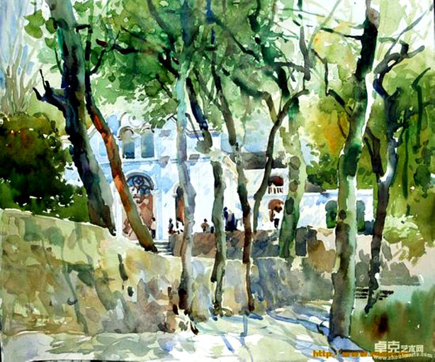 马百齐水彩画