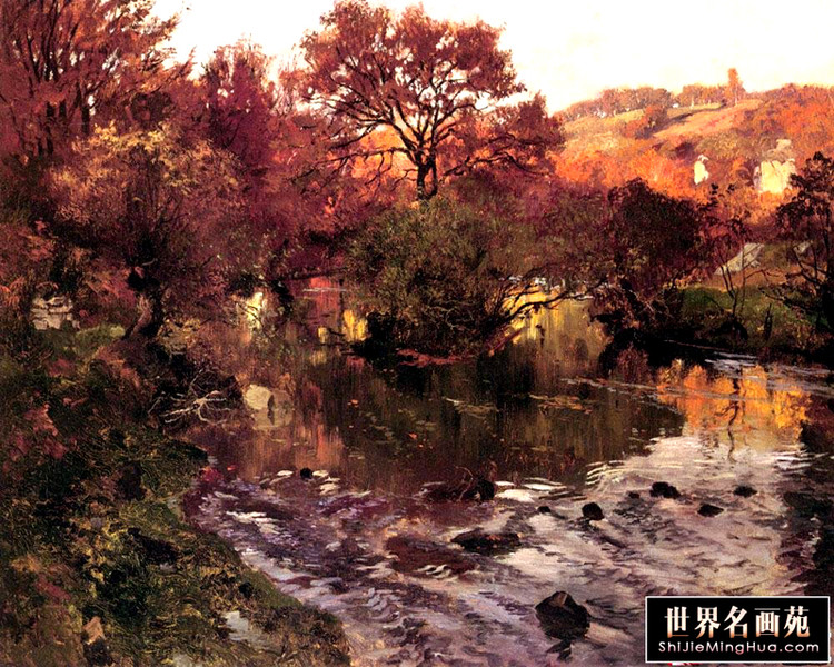 挪威Fredrik（frits johan）Thaulow风景油画作品欣赏