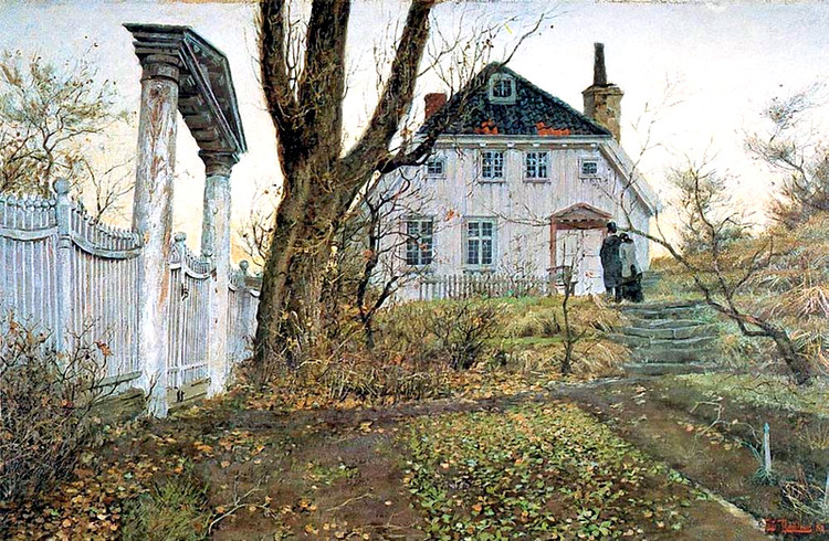 挪威Fredrik（frits johan）Thaulow风景油画作品欣赏