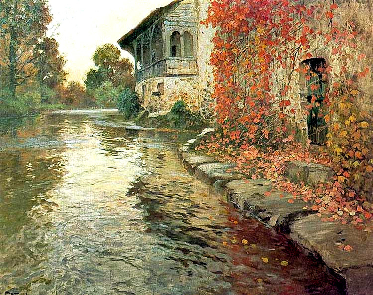挪威Fredrik（frits johan）Thaulow风景油画作品欣赏