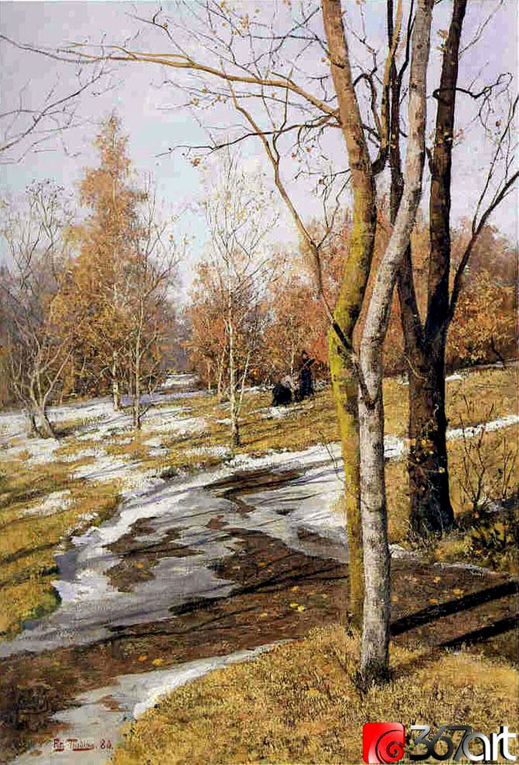 挪威Fredrik（frits johan）Thaulow风景油画作品欣赏