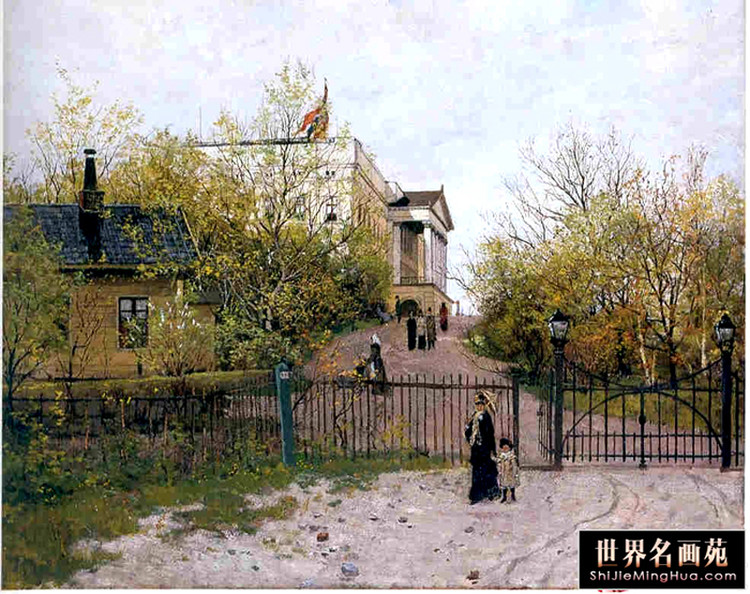 挪威Fredrik（frits johan）Thaulow风景油画作品欣赏