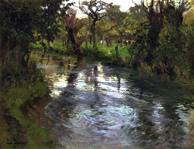 挪威Fredrik（frits johan）Thaulow风景油画作品欣赏