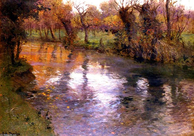挪威Fredrik（frits johan）Thaulow风景油画作品欣赏