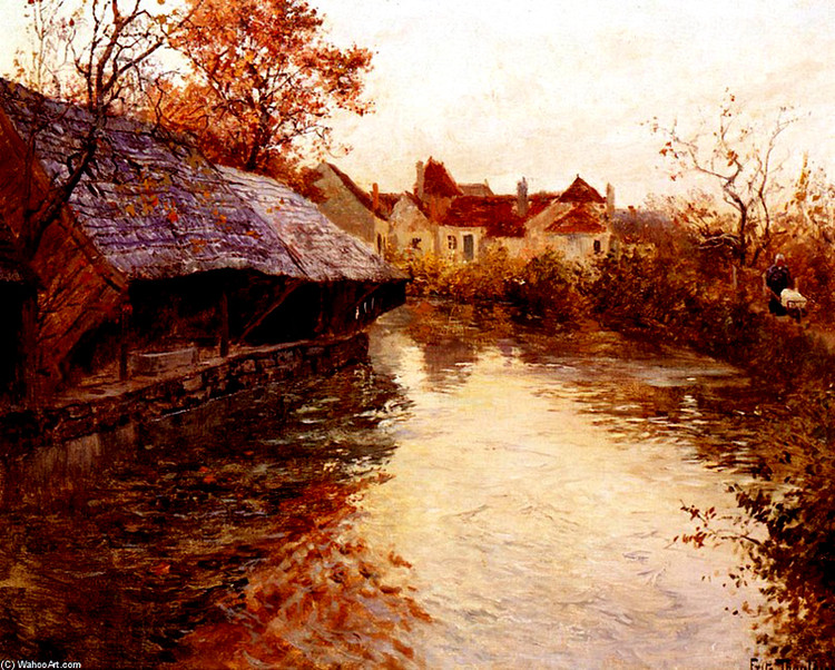 挪威Fredrik（frits johan）Thaulow风景油画作品欣赏