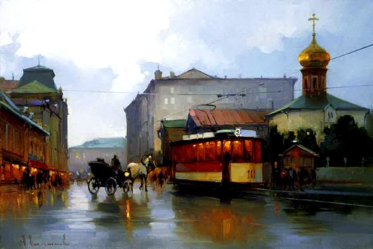 俄罗斯Shalaev Alexey城市风景油画作品欣赏