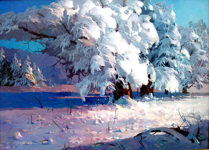 俄罗斯Виктор Быков风景油画作品欣赏