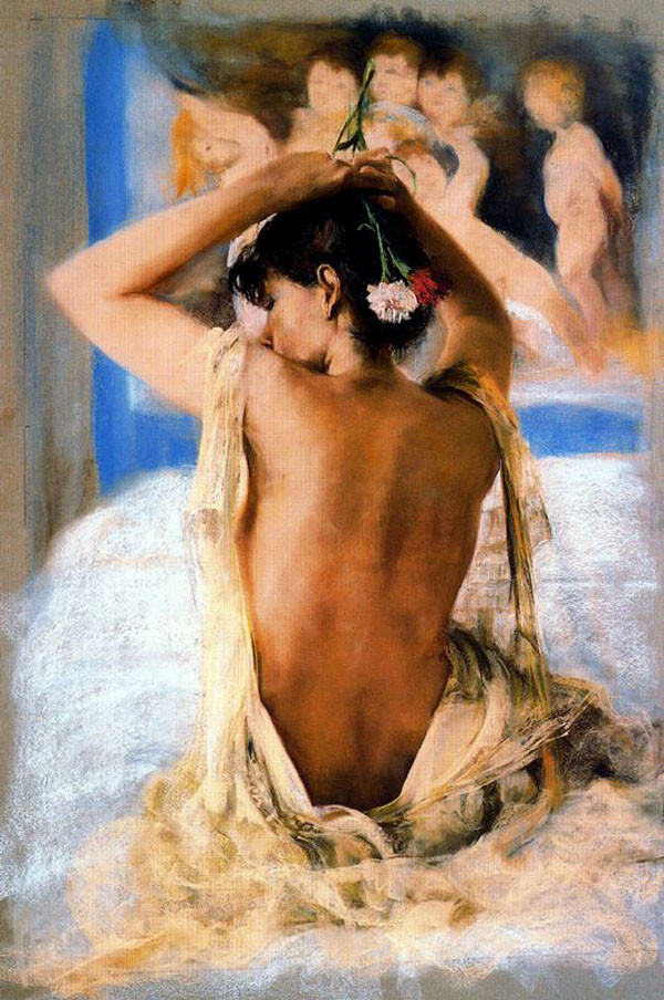 西班牙Cayetano de Arquer Buigas人物油画作品欣赏