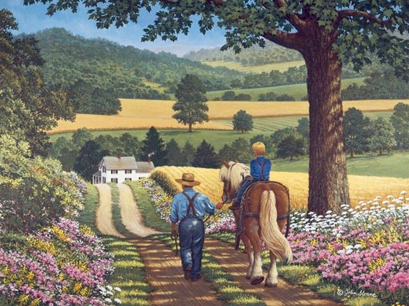 美国约翰·斯隆（John Sloan）风景油画作品欣赏