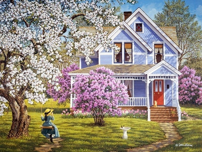 美国约翰·斯隆（John Sloan）风景油画作品欣赏
