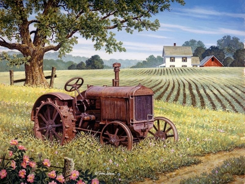 美国约翰·斯隆（John Sloan）风景油画作品欣赏