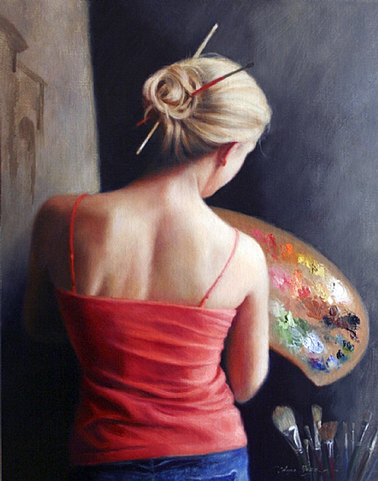 新西兰Anna Bain人物油画作品欣赏