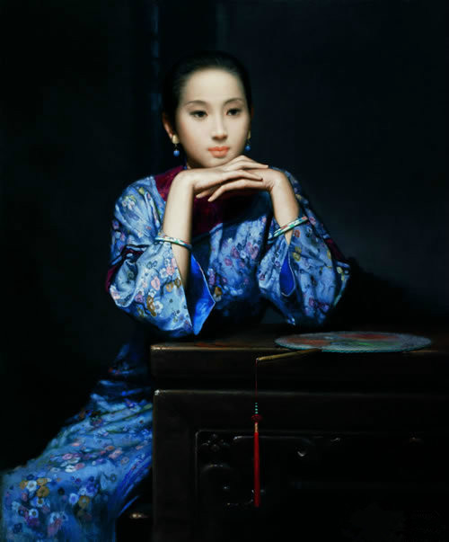 中国古典女性油画作品欣赏