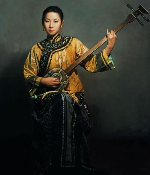 中国古典女性油画作品欣赏