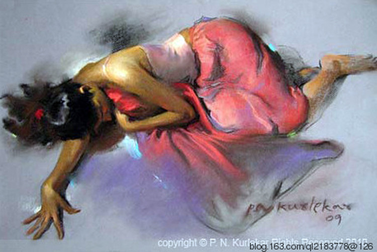 印度Pramod kurlekar人物油画作品欣赏