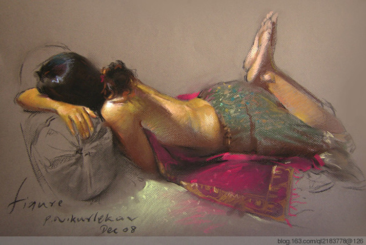 印度Pramod kurlekar人物油画作品欣赏