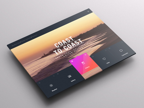 Weather Dashboard  Global Outlook UIUX平面设计作品