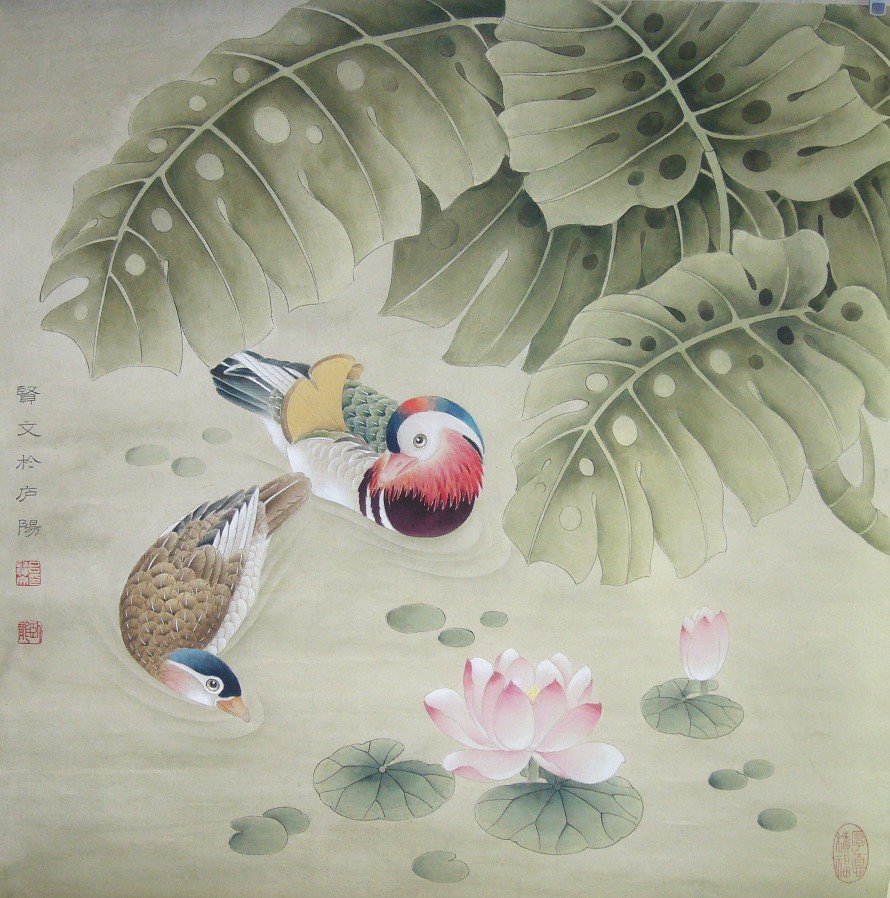 吕贤文工笔花鸟画欣赏