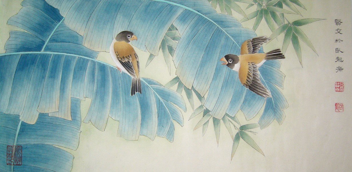 吕贤文工笔花鸟画欣赏