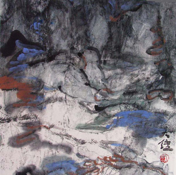 钟孺乾彩墨国画欣赏