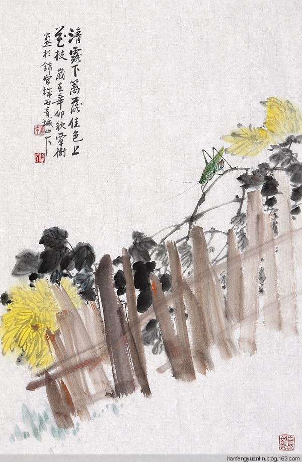 覃卫国国画花鸟作品