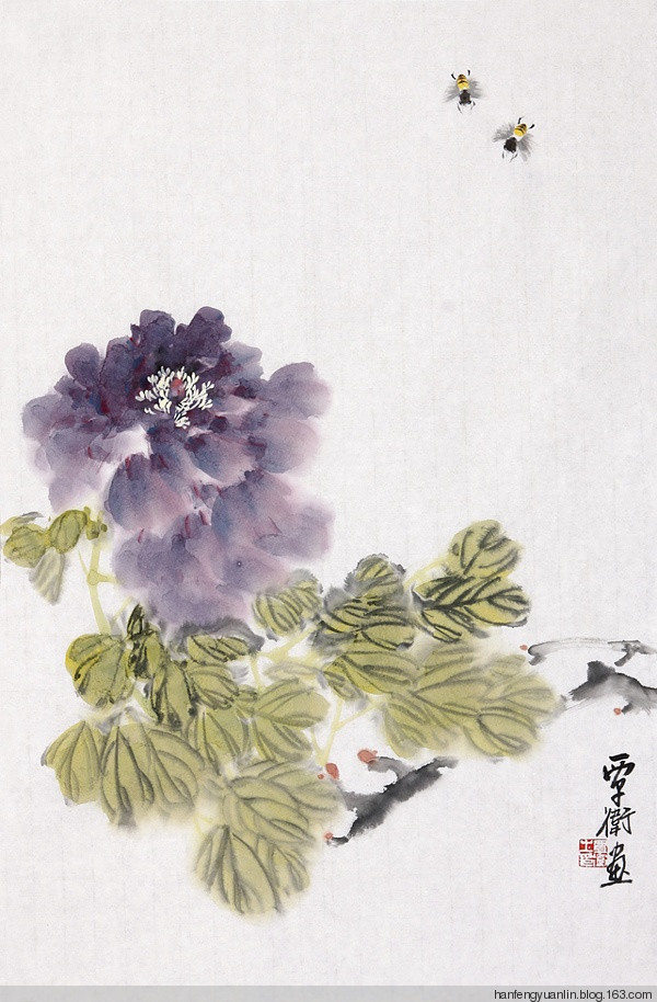 覃卫国国画花鸟作品