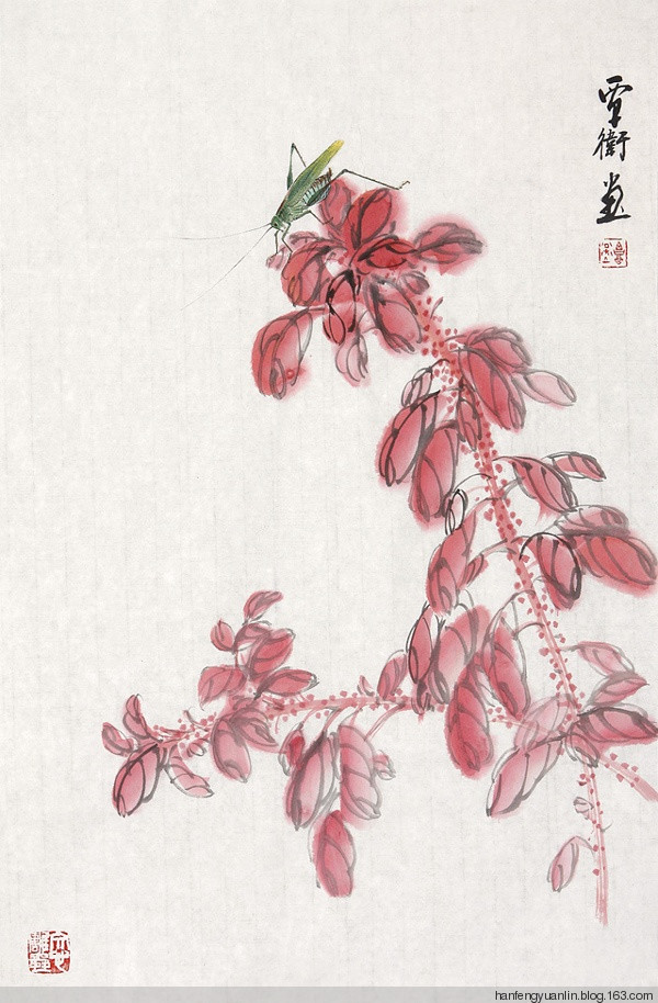 覃卫国国画花鸟作品