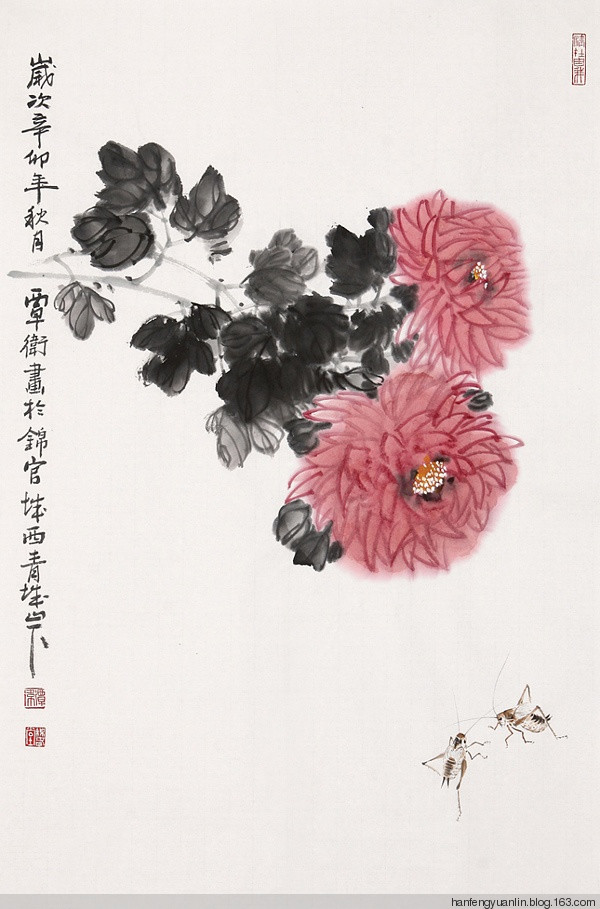 覃卫国国画花鸟作品