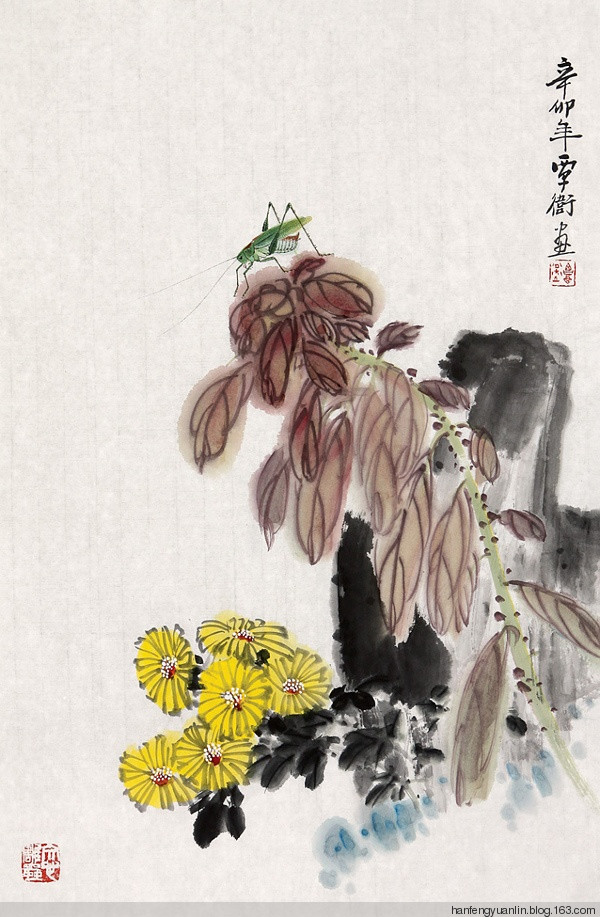 覃卫国国画花鸟作品