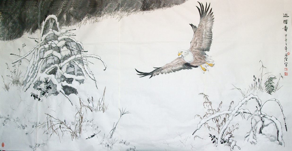 蔺高管国画花鸟作品
