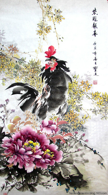 霍宝廷国画花鸟作品