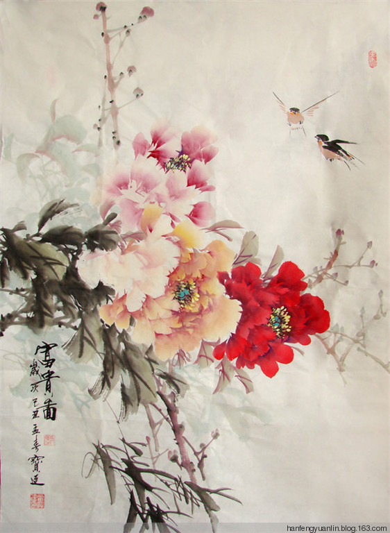 霍宝廷国画花鸟作品