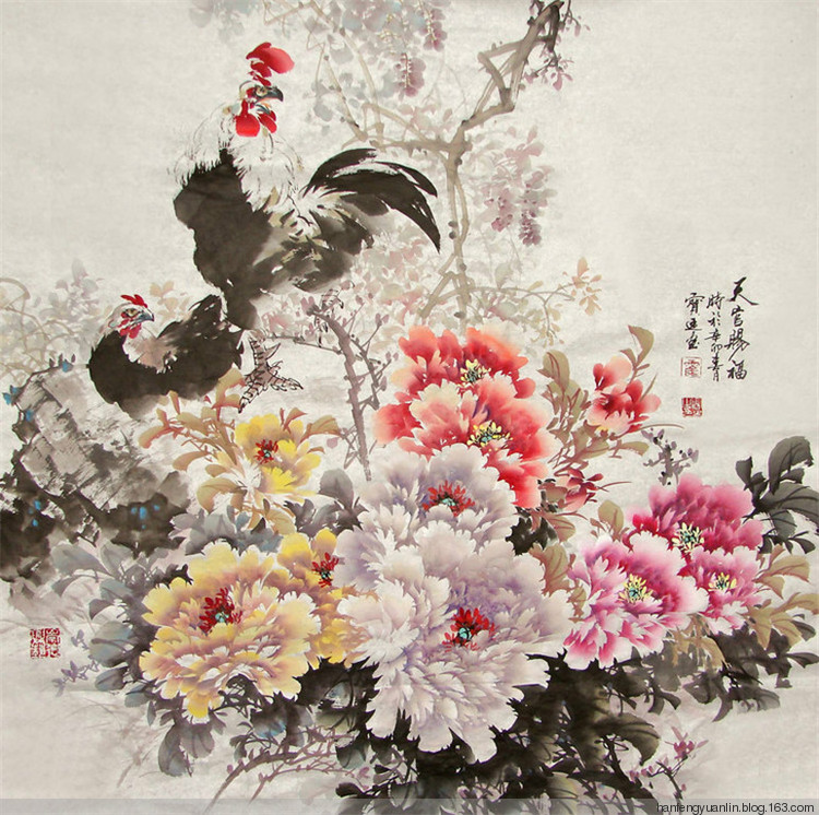 霍宝廷国画花鸟作品