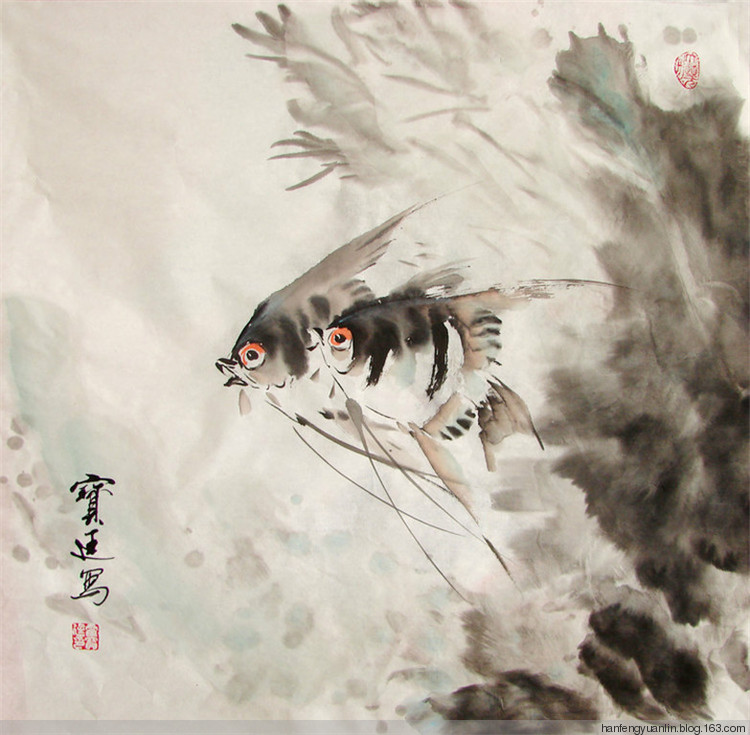 霍宝廷国画花鸟作品