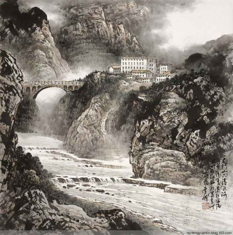 施云翔国画山水作品