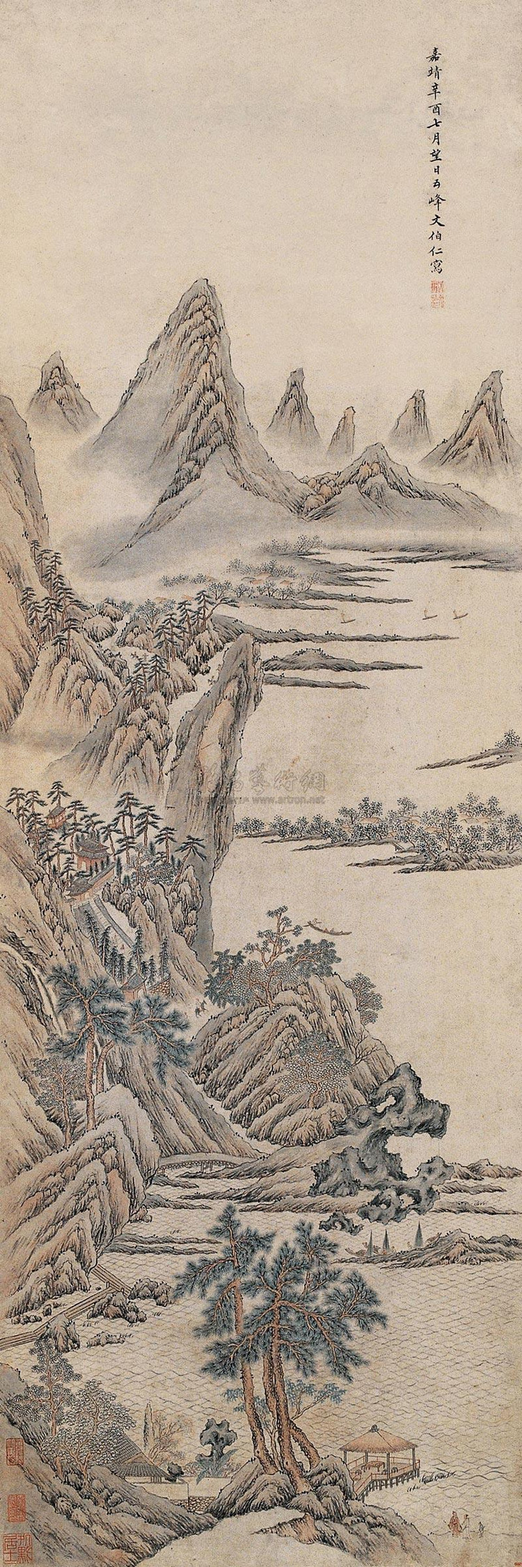 文伯仁国画山水作品