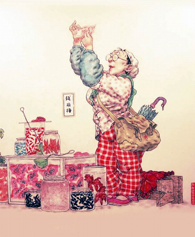 吴向东农村幽默风景画