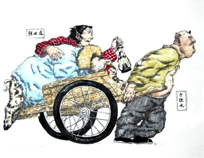 吴向东农村幽默风景画