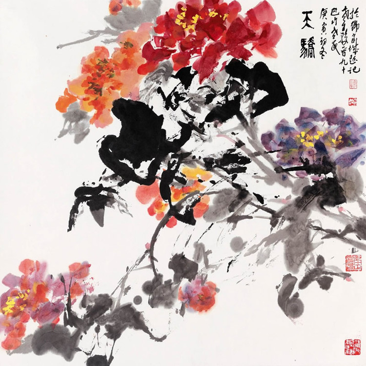 刘伯骏写意花鸟画
