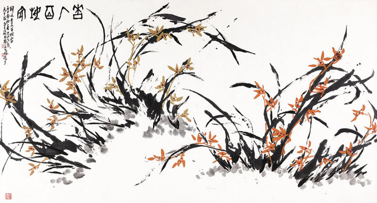 刘伯骏写意花鸟画
