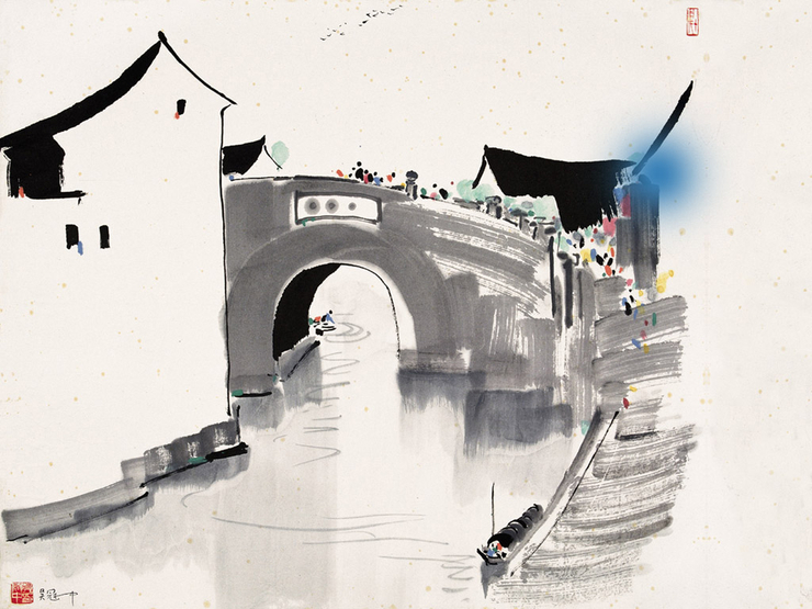 吴冠中高清水墨画作品