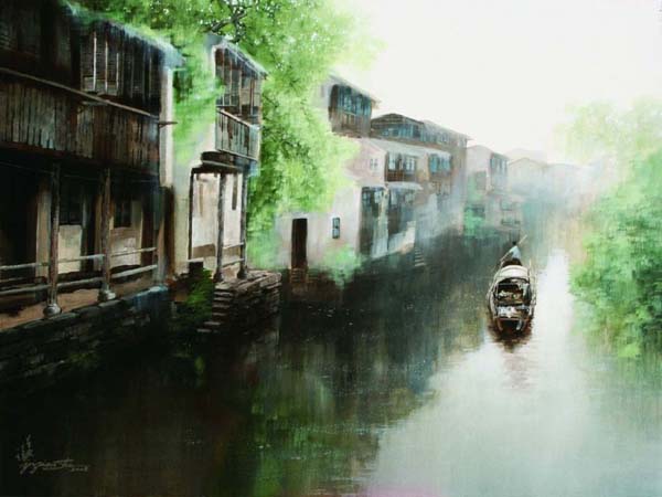 舒益谦田园山水画作品欣赏